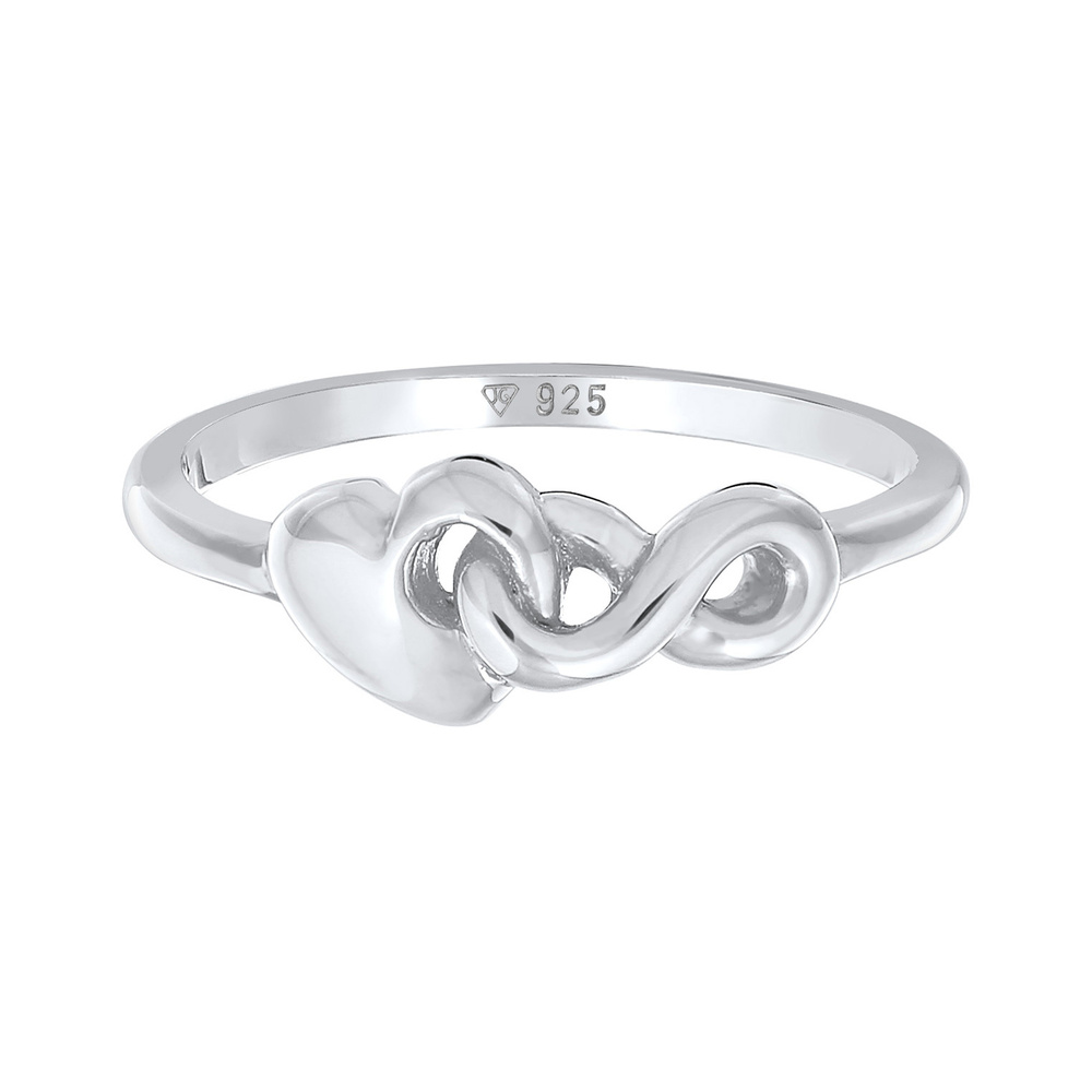 Elli Elli Bague Femmes Cœur Infinité fusionné en argent sterling 925 Bague