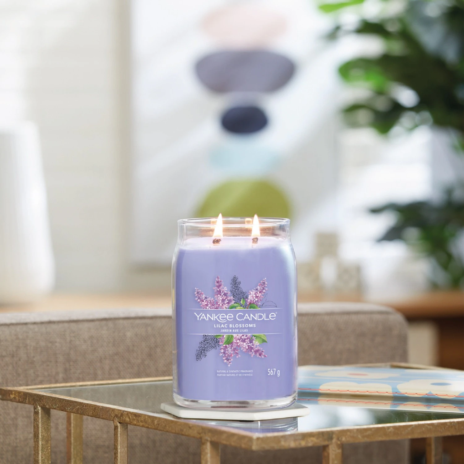 Świeca YANKEE CANDLE Duży słoik z liliowym ogrodem