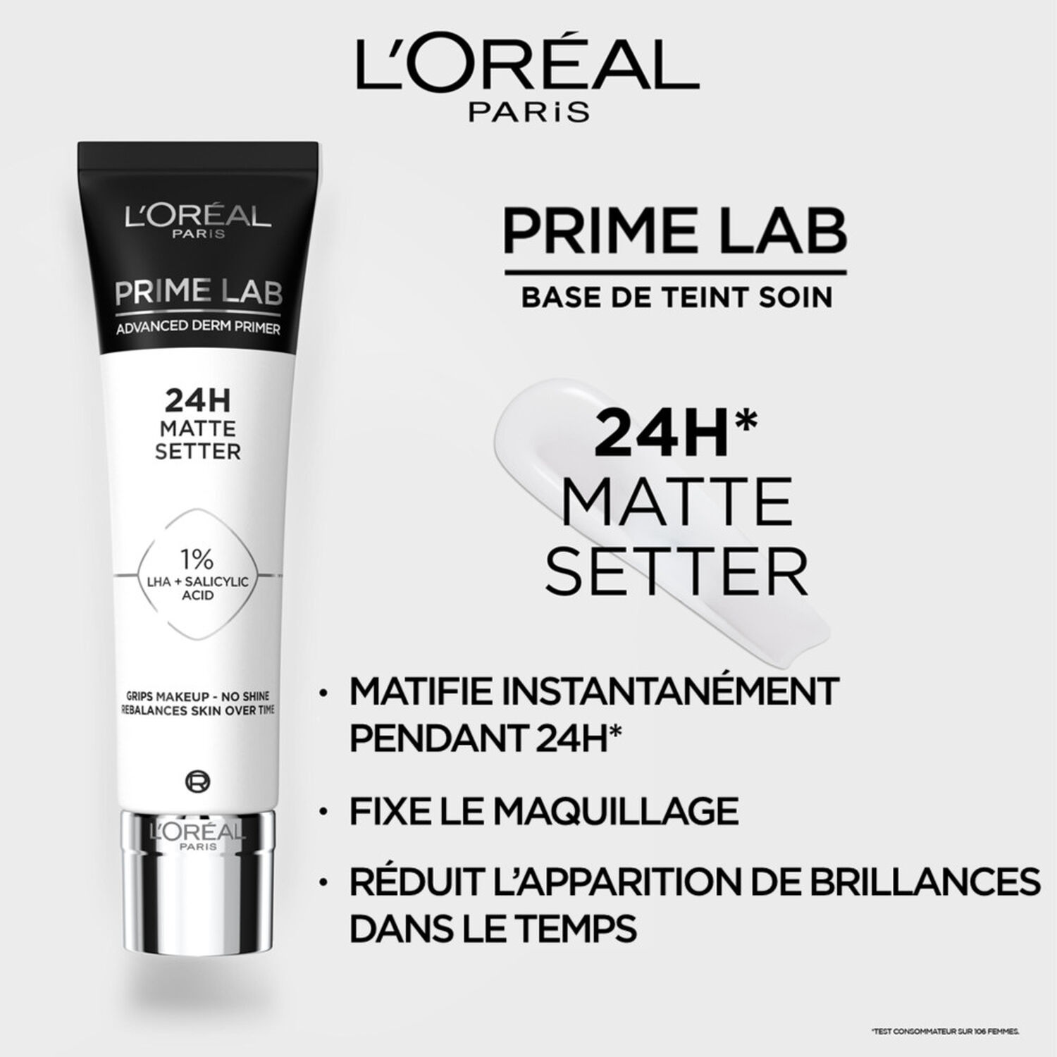 L'Oréal Paris Prime Lab Base de Teint Matifiante Longue Tenue
