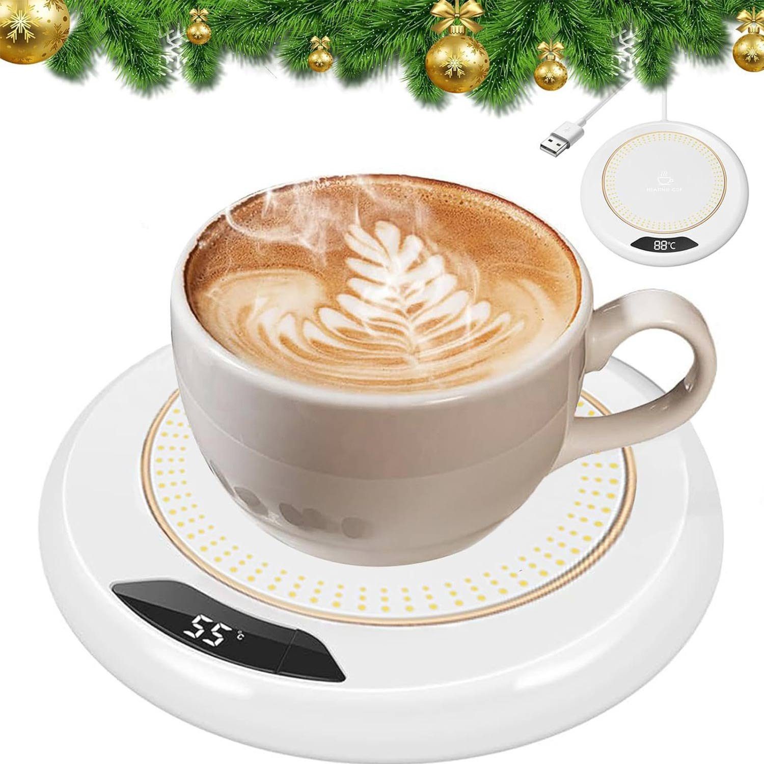 MAGICSHE Tassenwärmer Elektrischer Kaffeetassenwärmer mit 3 Temperaturstufen