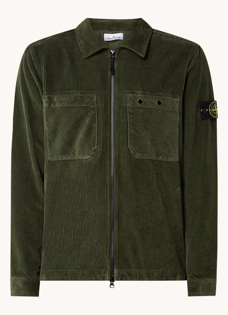 Stone Island  81151 overshirt van biologisch katoen met borstzakken