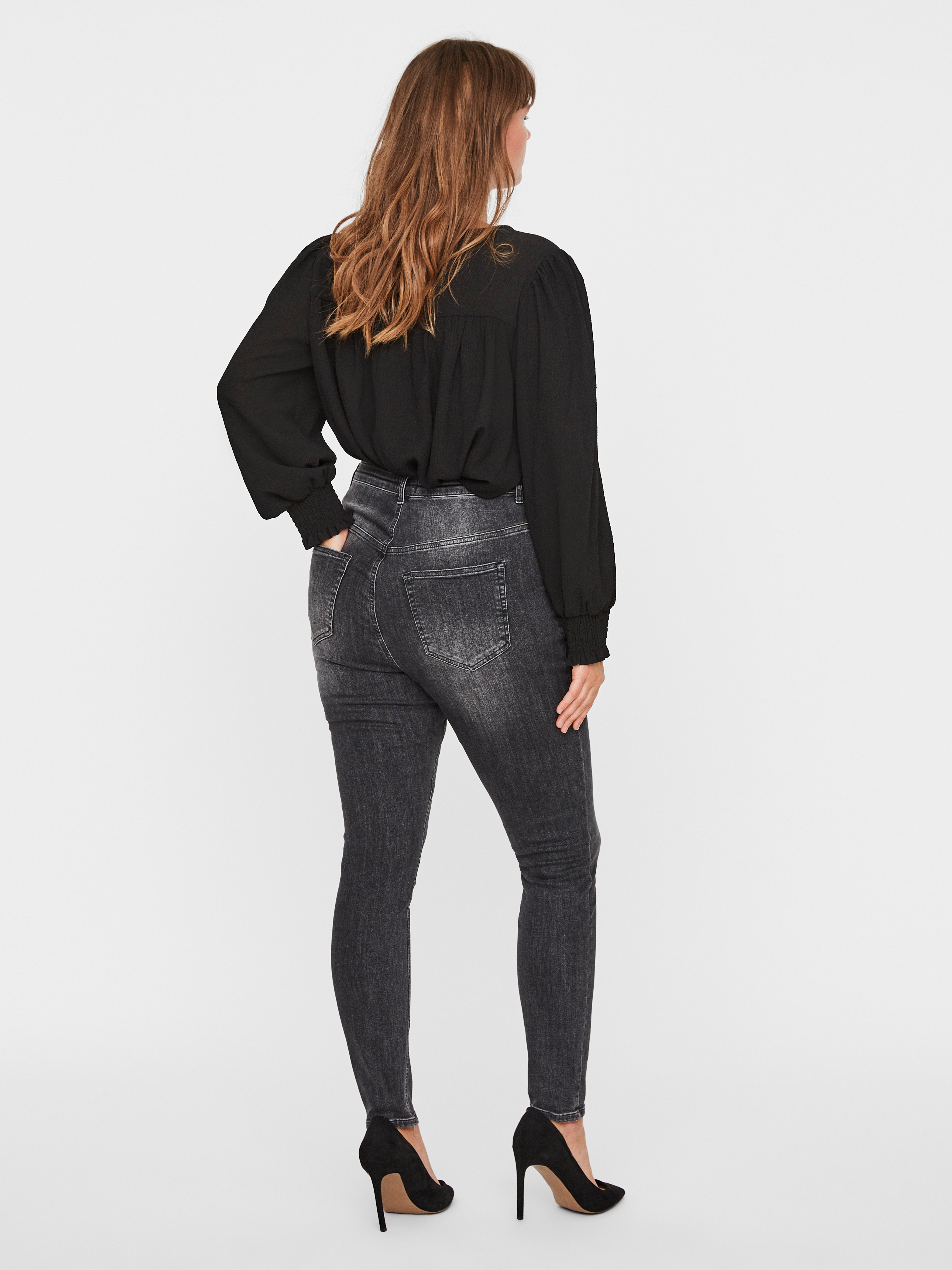 VMLORA Hohe Taille Skinny Fit Jeans