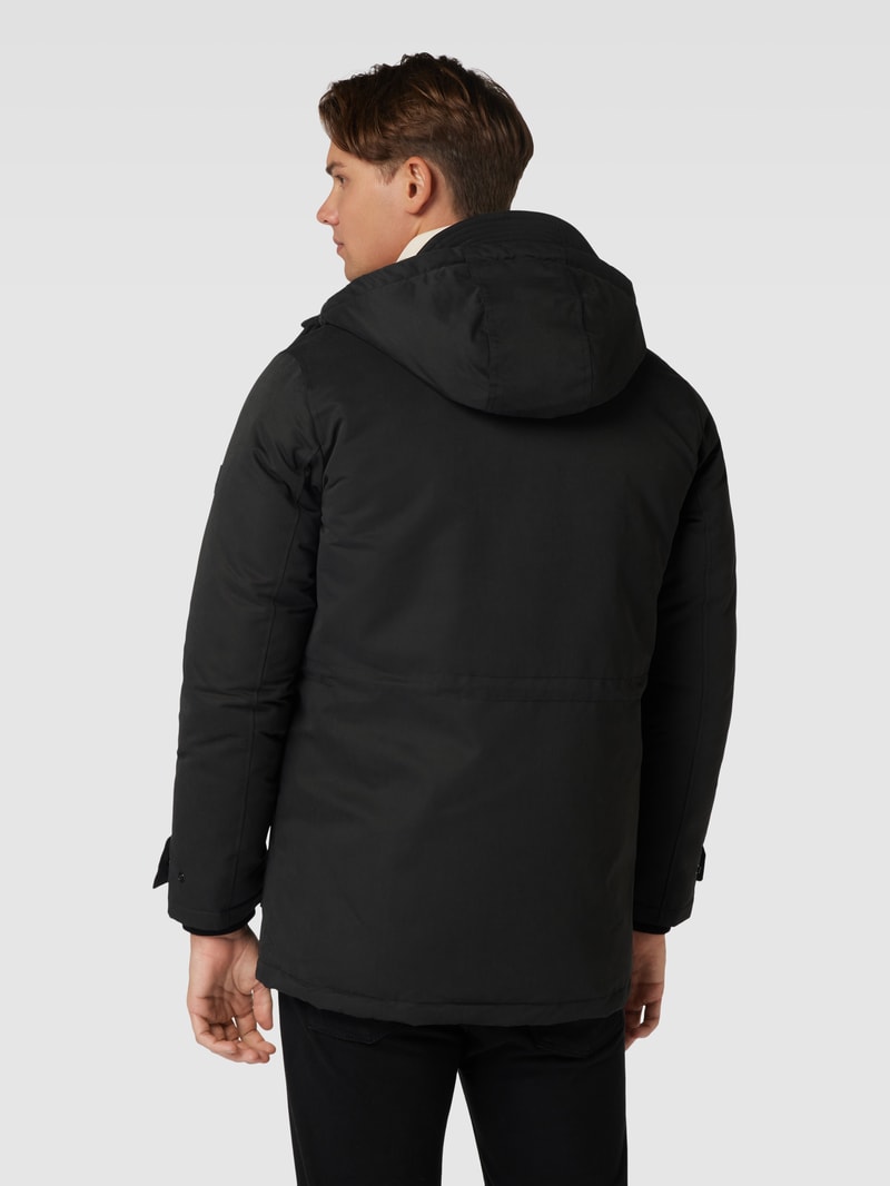 Parka mit Pattentaschen Modell 'ECLIP' in schwarz