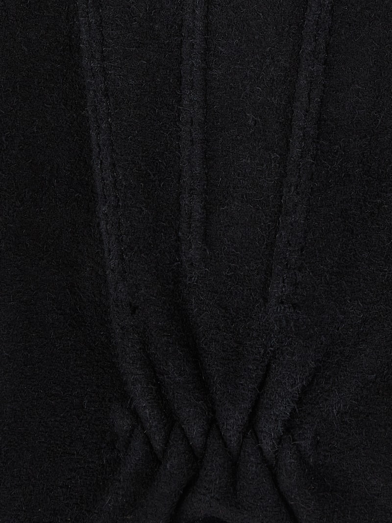 Handschuhe aus Veloursleder in schwarz