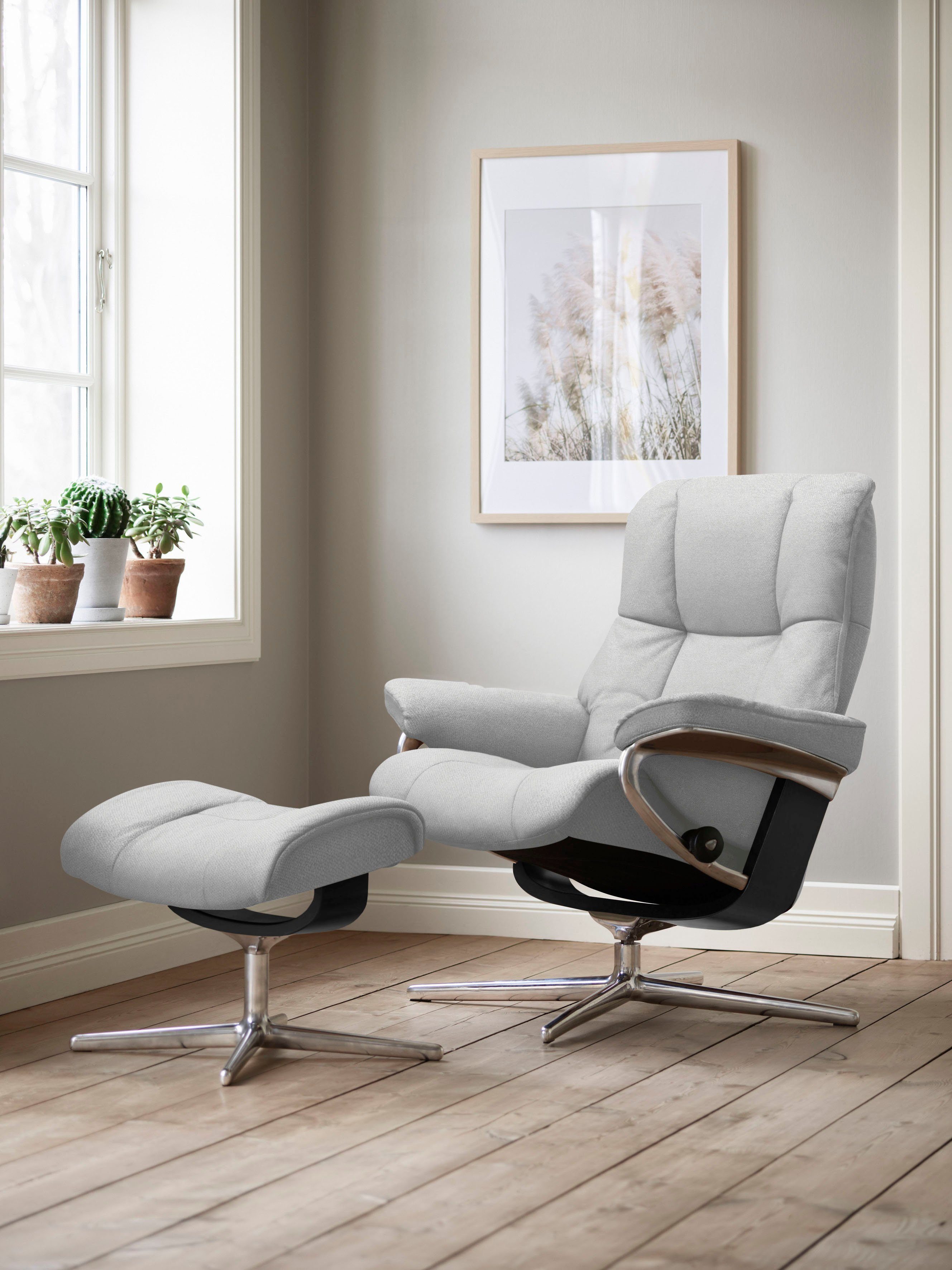 Stressless® Relaxsessel Mayfair, mit Cross Base, Größe S, M & L, Holzakzent Schwarz