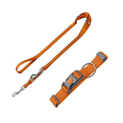 HUNTER Set: Halsband London + Führleine London, orange