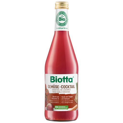 BIOTTA GEMÜSE COCKTAIL Direkts.m.Meersalz Kräut.  500 ml  Saft