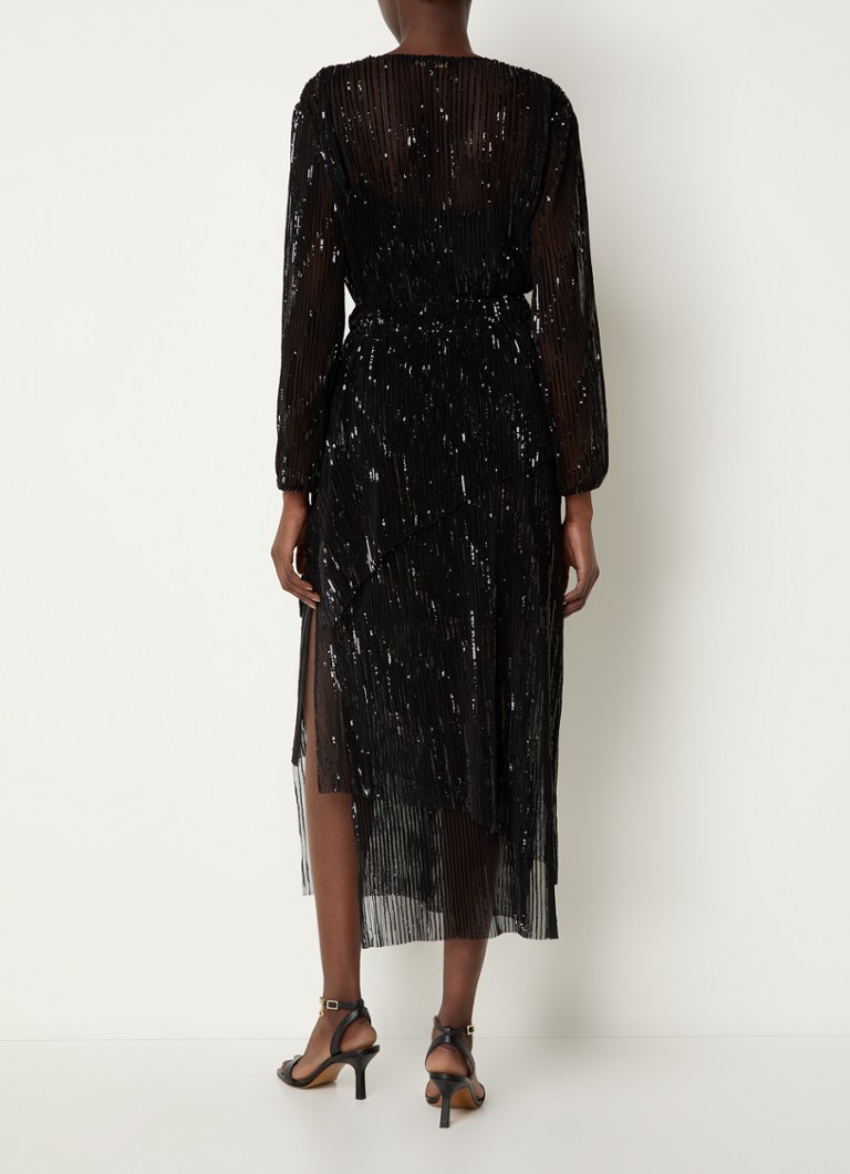 Rochie midi Maje cu paiete semitransparente