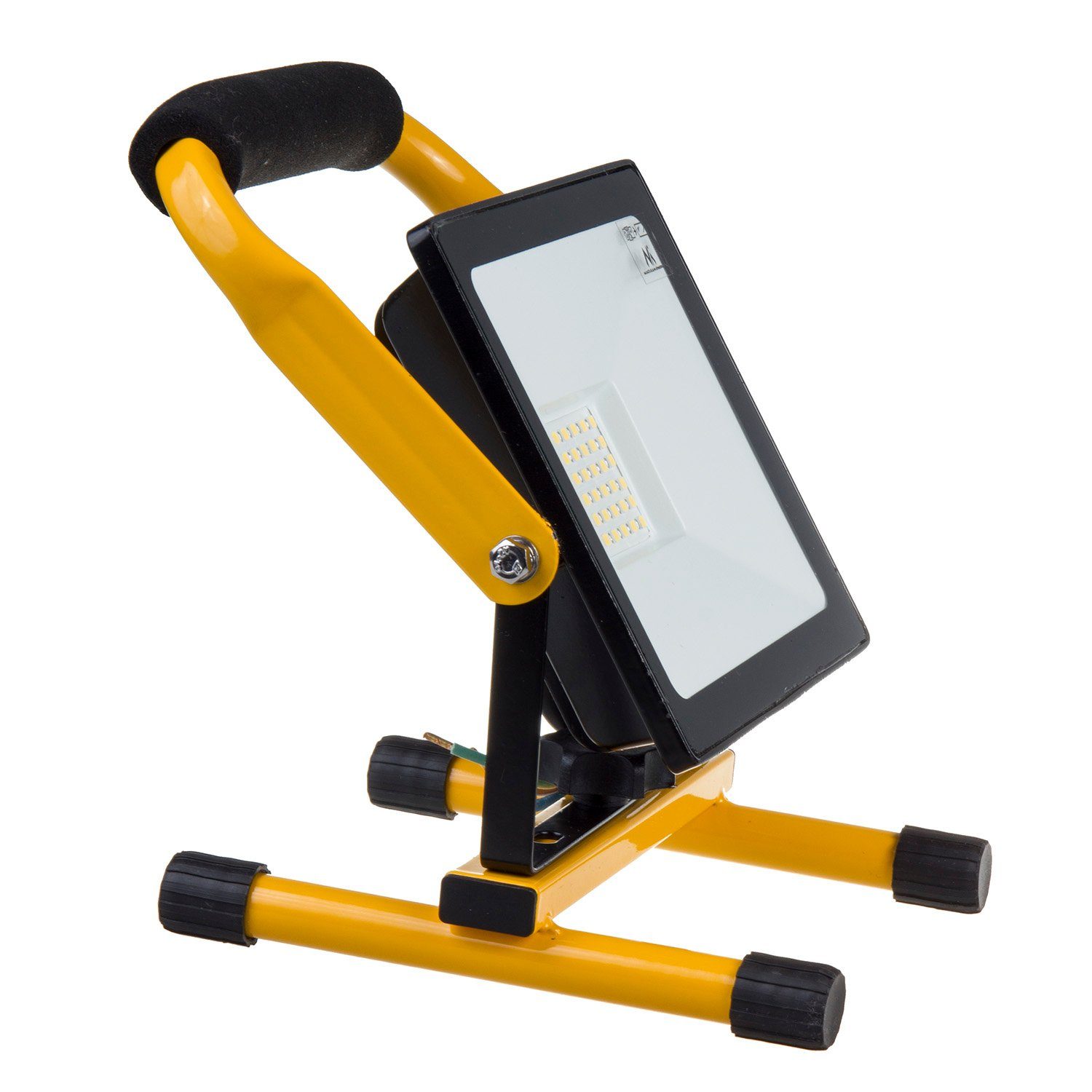 Maclean Baustrahler, LED Baustrahler 50W mit Bodenarbeitsstativ