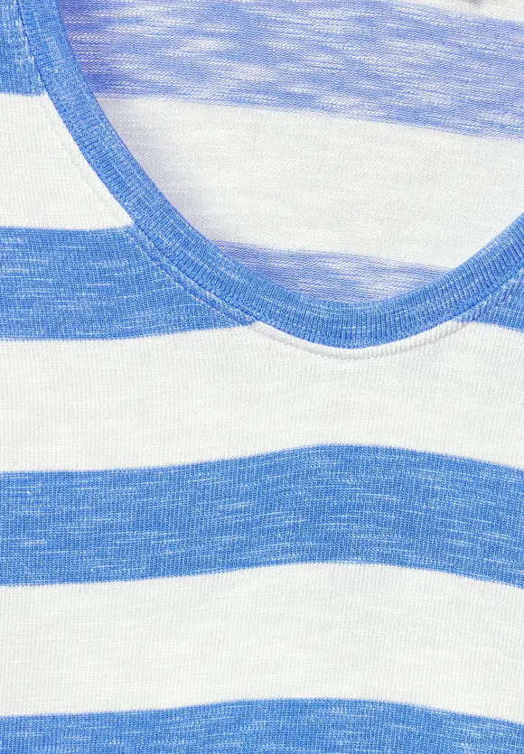 CECIL Melange T-Shirt mit Streifen