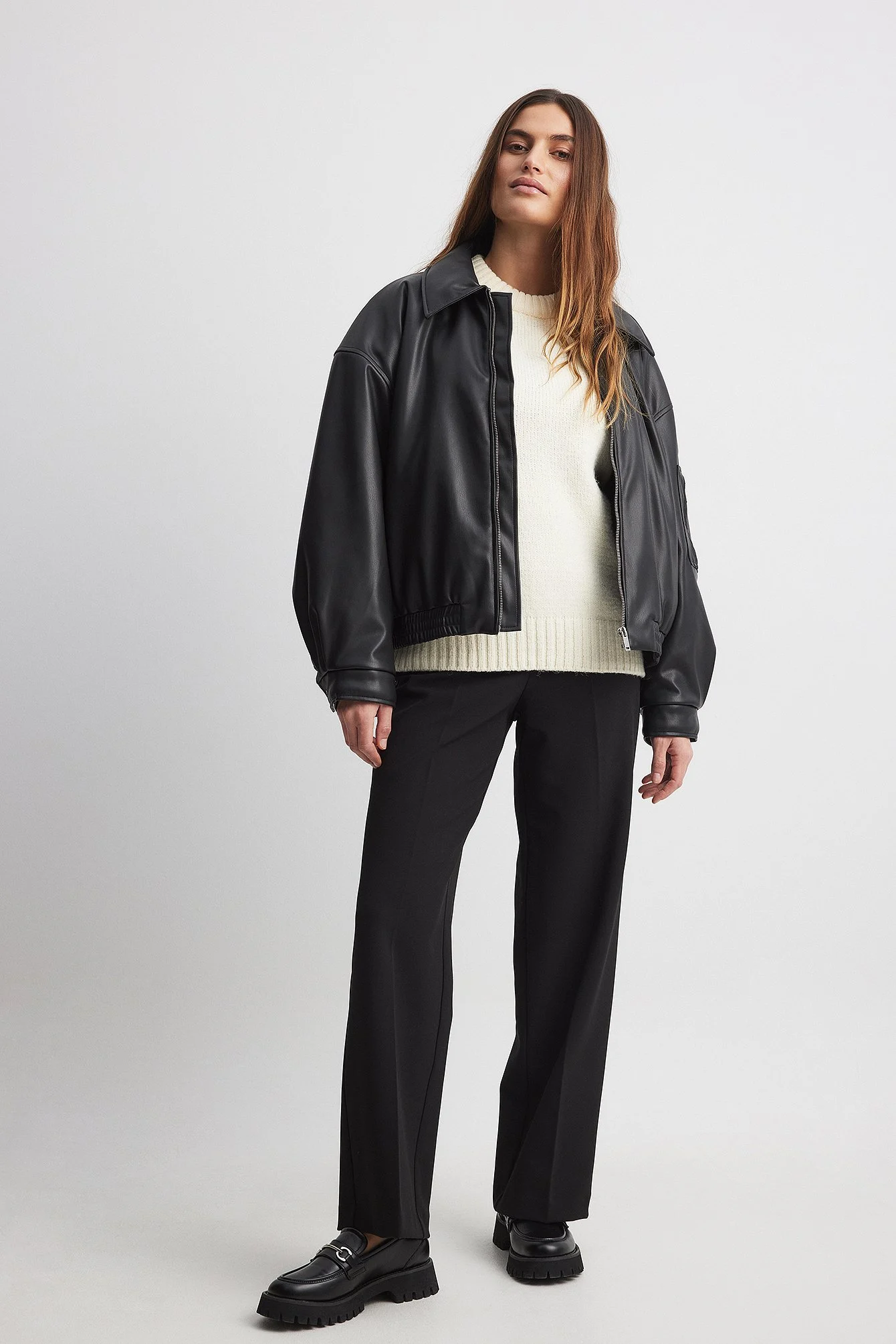 Gerade Jeans mit hoher Taille
