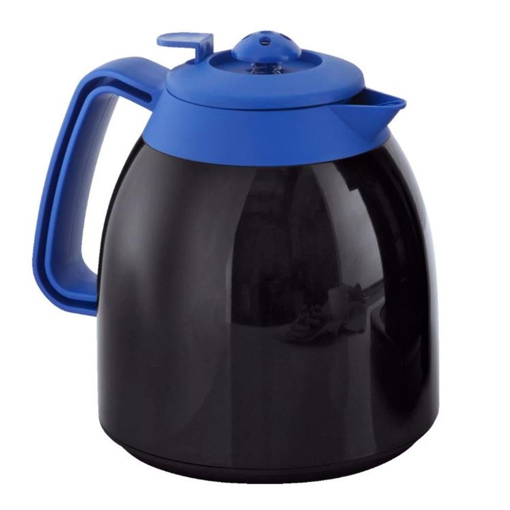 KORONA Filterkaffeemaschine 10314, 1l Kaffeekanne, Papierfilter 1x4, 2 Thermokannen, 8 Tassen, Filter-Kaffeeautomat, Schwarz/Blau