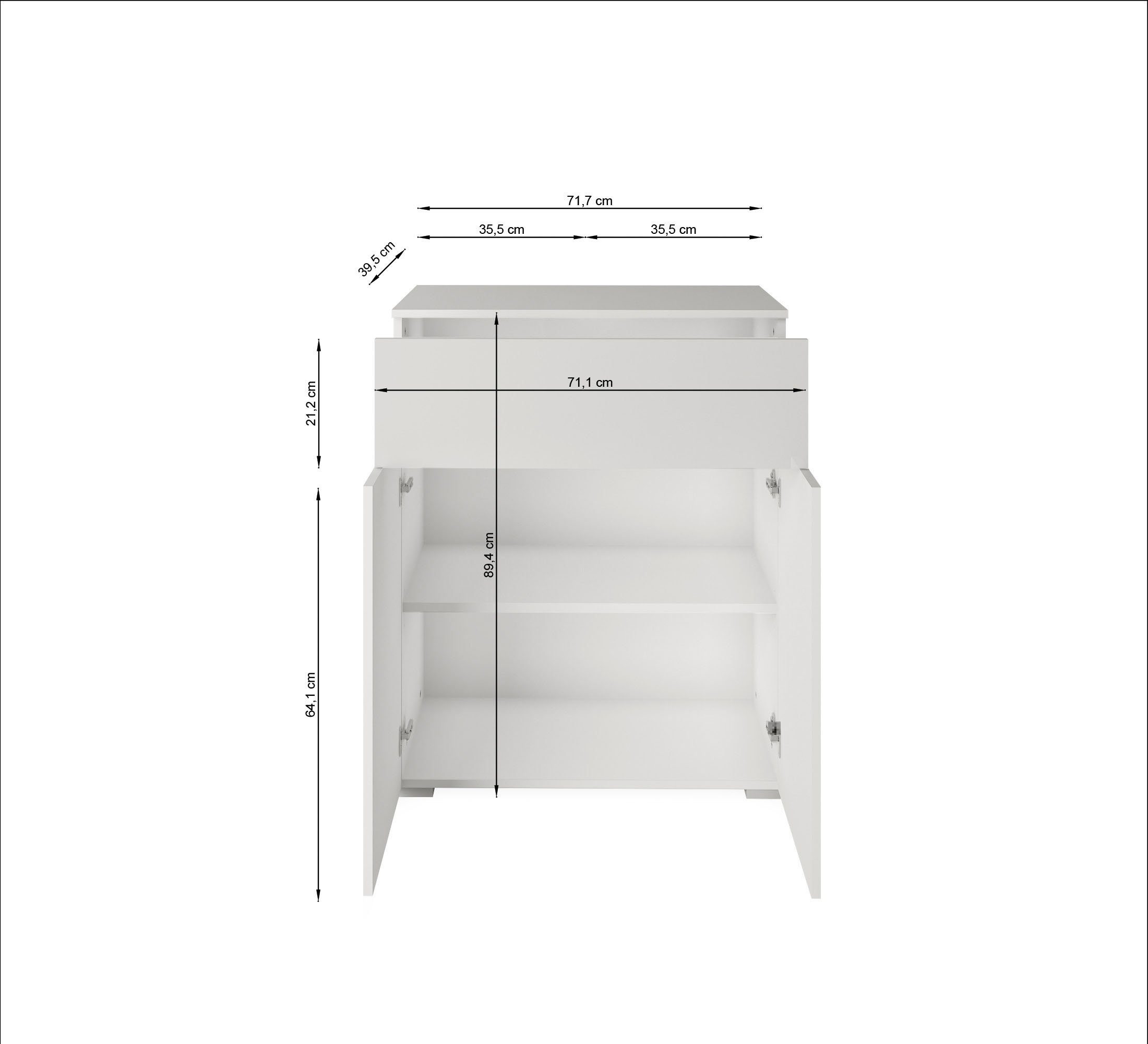 INOSIGN Sideboard Paris, Breite 72 cm
