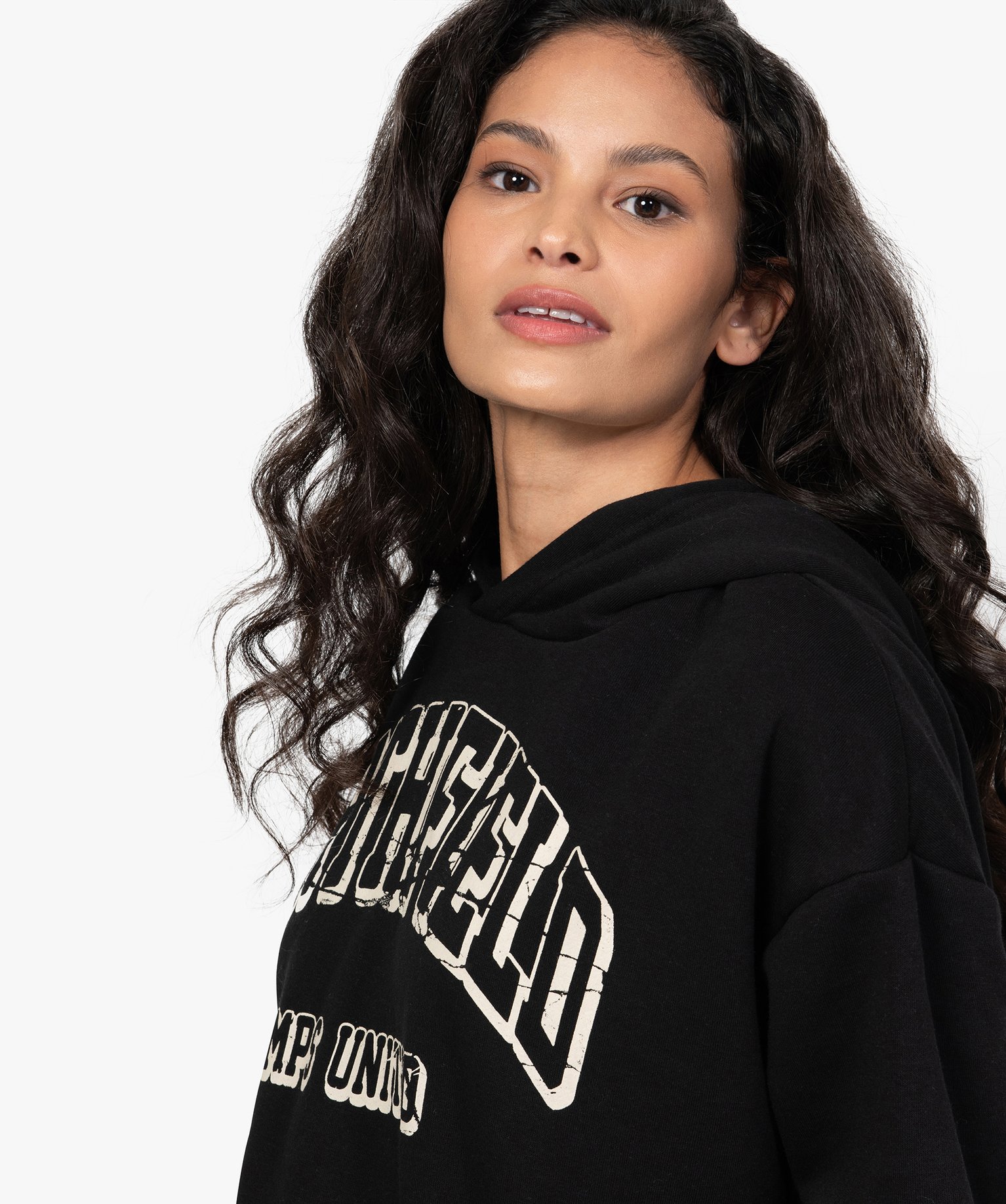 Sweat femme à capuche coupe courte - CAMPS | GEMO