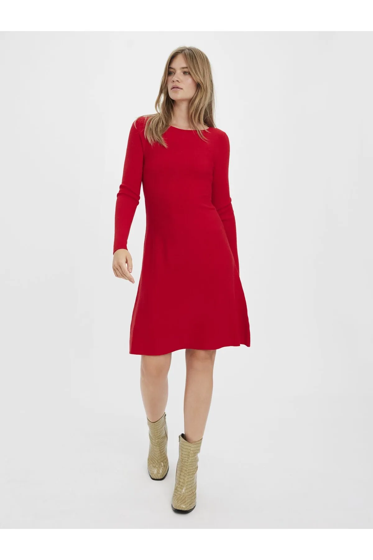 Vero Moda  Strickkleid VMNANCY LS BOATNECK DRESS GA BSO