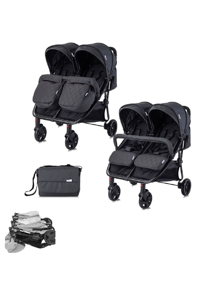 Lorelli Geschwisterkinderwagen Duo in schwarz günstig kaufen onesize