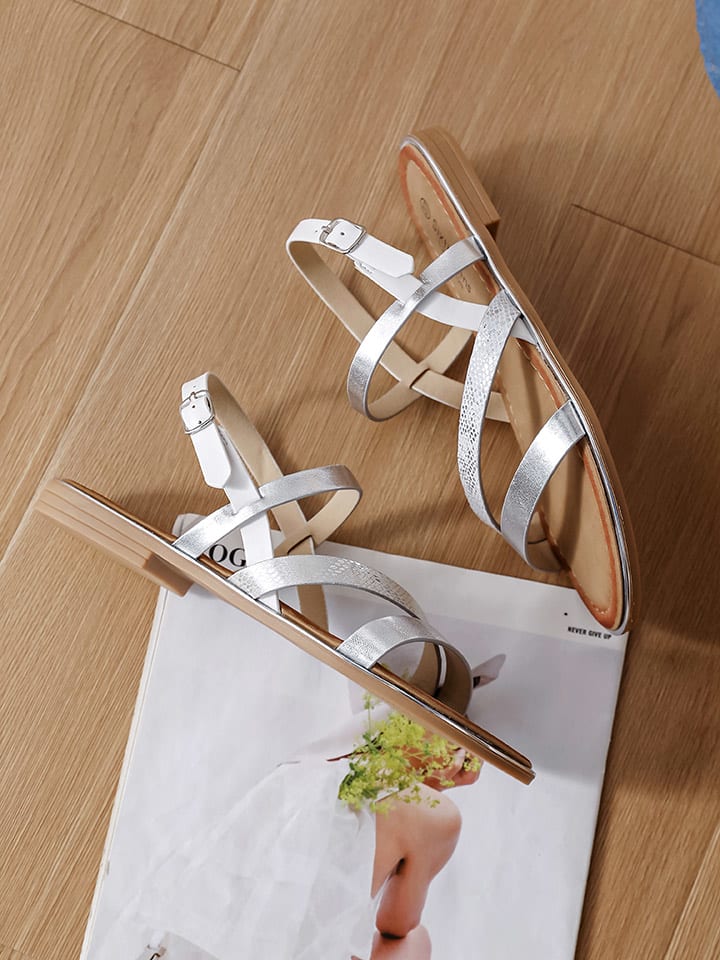 Sixth Sens Sandalen in Silber günstig kaufen