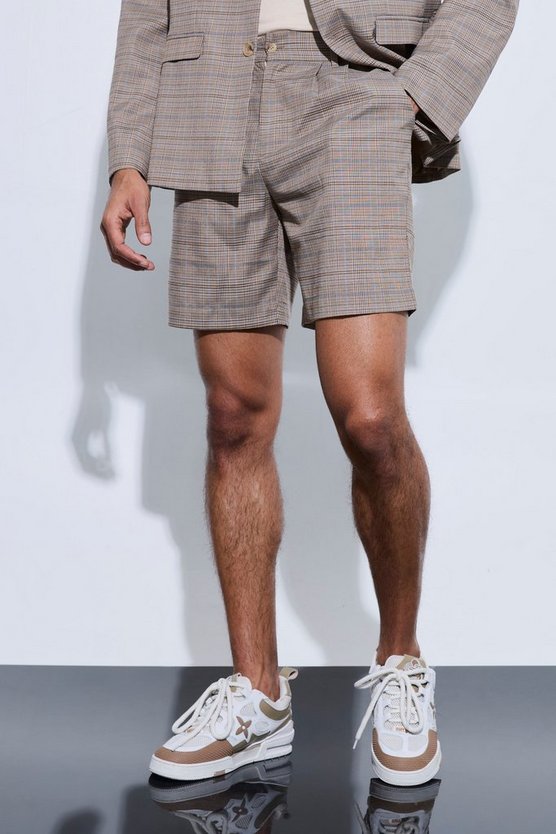 Karierte Oversize Shorts