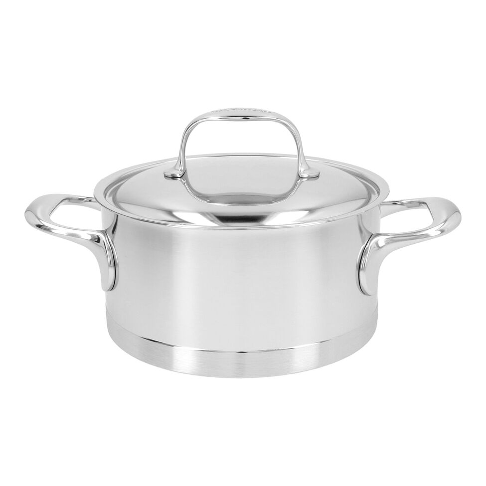 Bratentopf mit Deckel 18 cm, 18/10 Edelstahl
