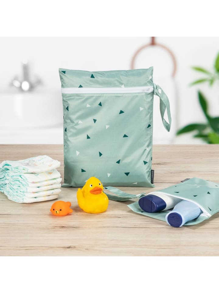 Zamboo Nasstasche / Windeltasche 3er Pack - Triangel - Mintgrün in gruen günstig kaufen onesize