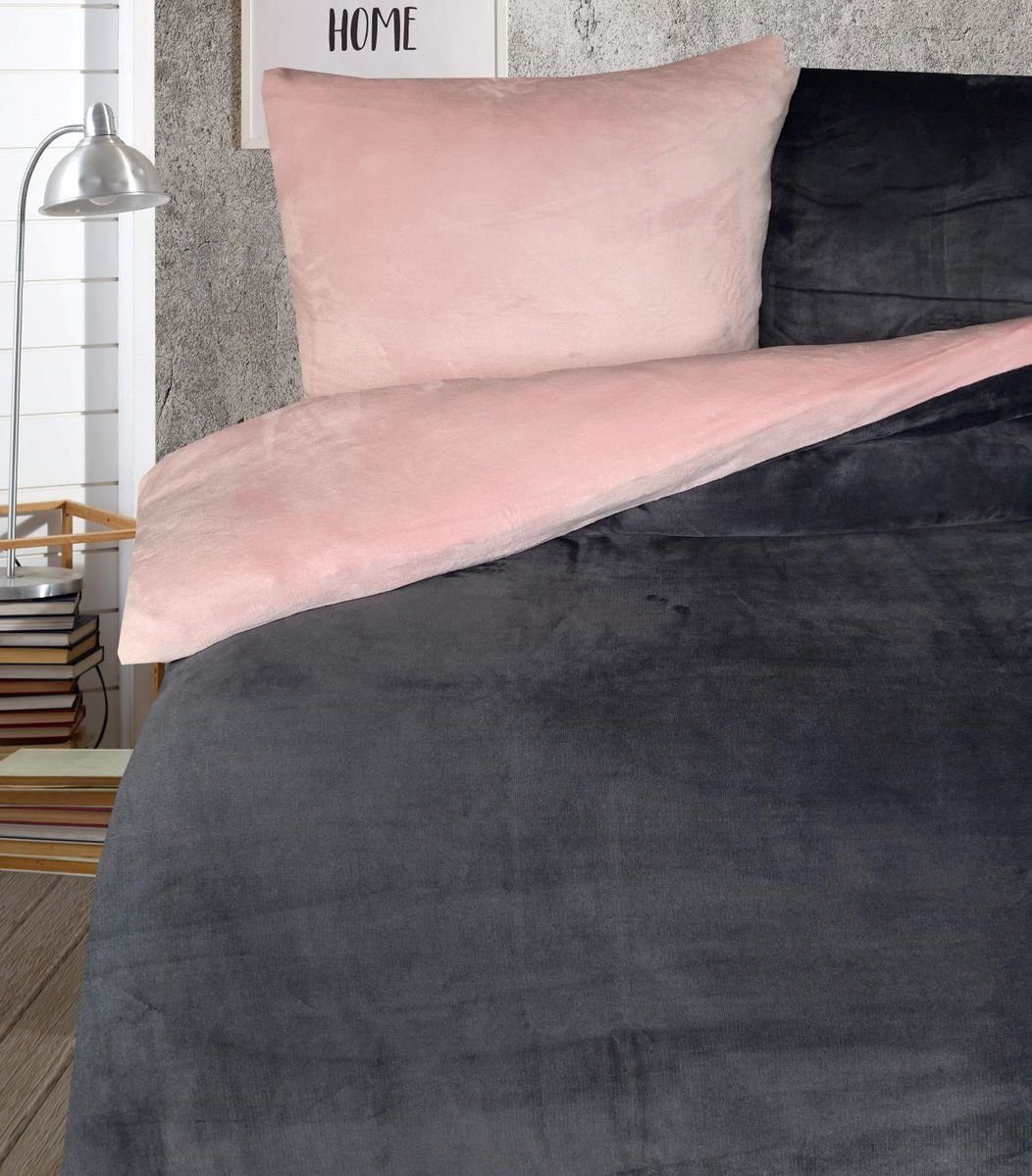 Bettwäsche 4 tlg Winter Thermofleece Wende Plüsch Thermo Fleece Nicky Wende Bettwäsche 135x200 cm Flausch Cashmere touch weich kuschelig warm Teddy Plüsch Rosa UNI, Leonado Vicenti, Fleece, 4 teilig