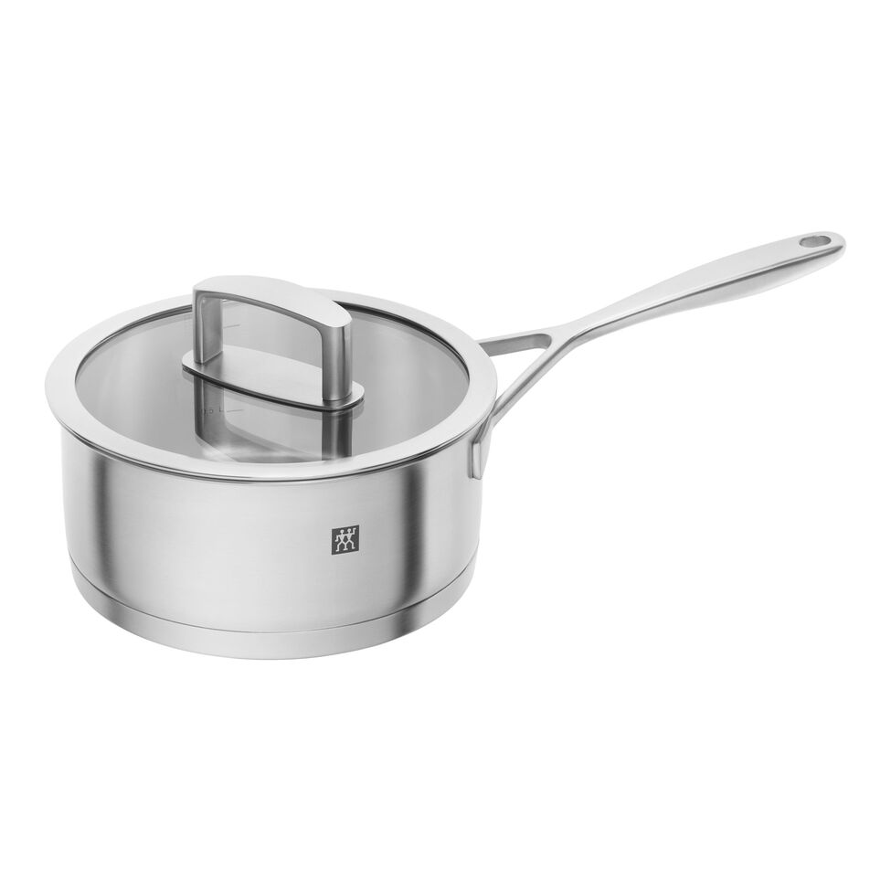 Stieltopf 18 cm, 18/10 Edelstahl, Silber