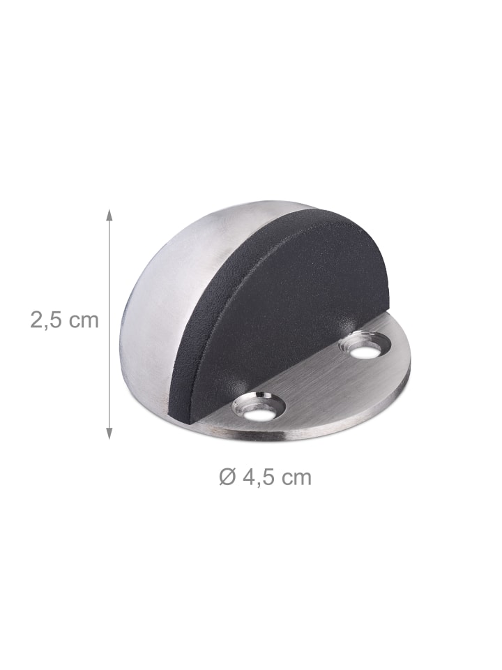 relaxdays 6 x Türstopper in Silber/ Schwarz günstig kaufen onesize