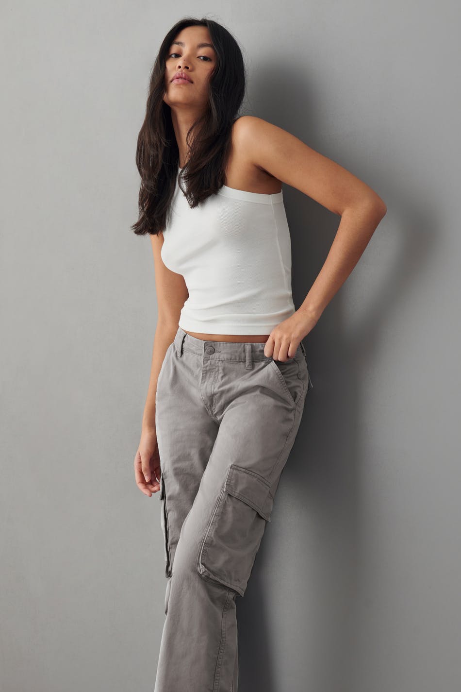 Low waist cargo jeans
