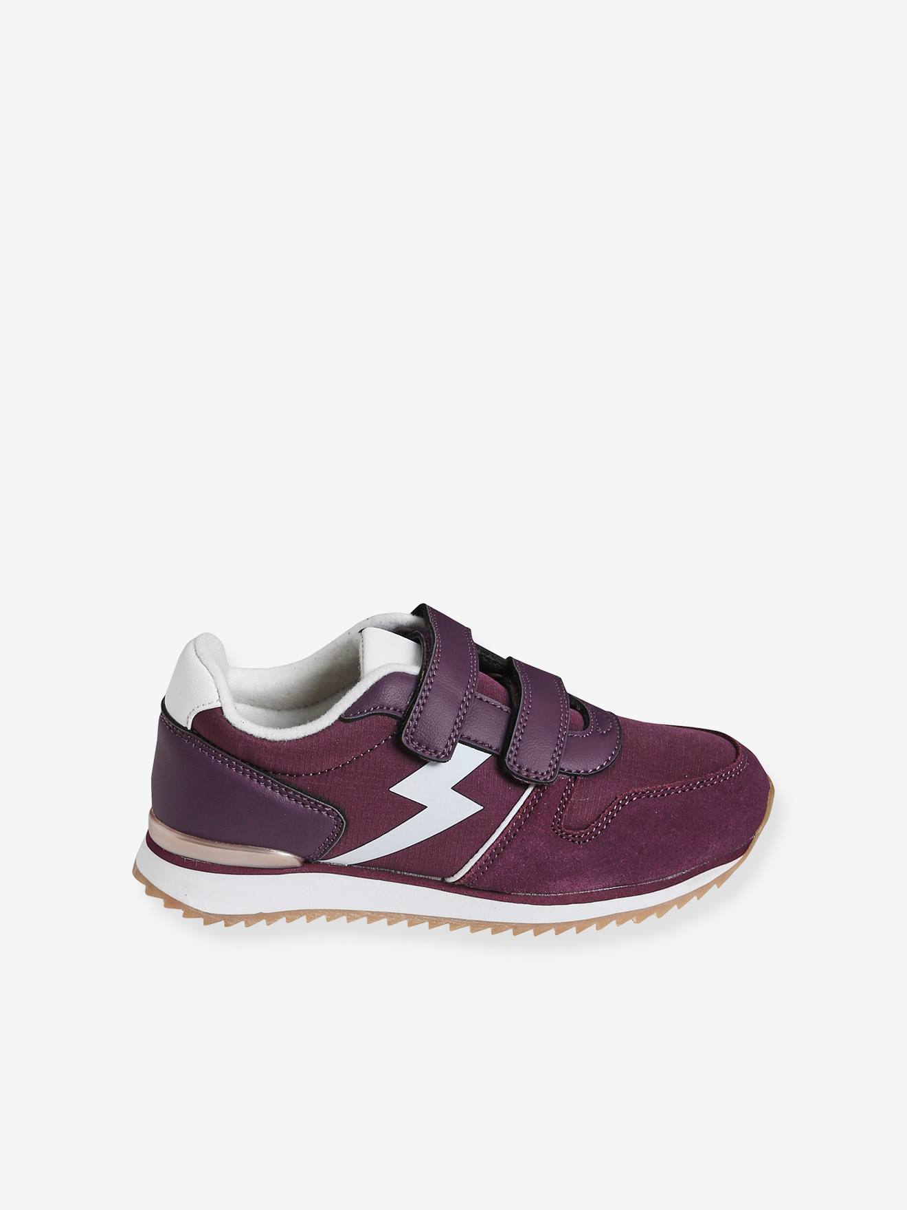 Baskets scratchées fille esprit running bordeaux