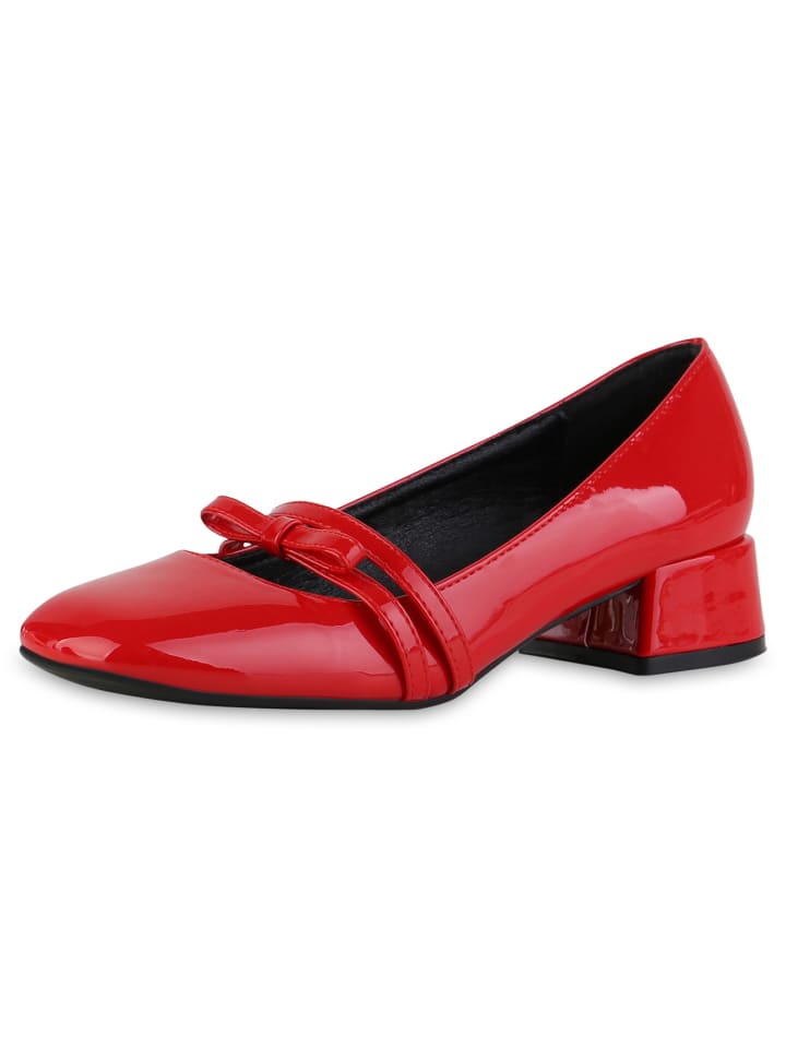 VAN HILL Riemchenballerinas Eleanor in Rot Lack günstig kaufen