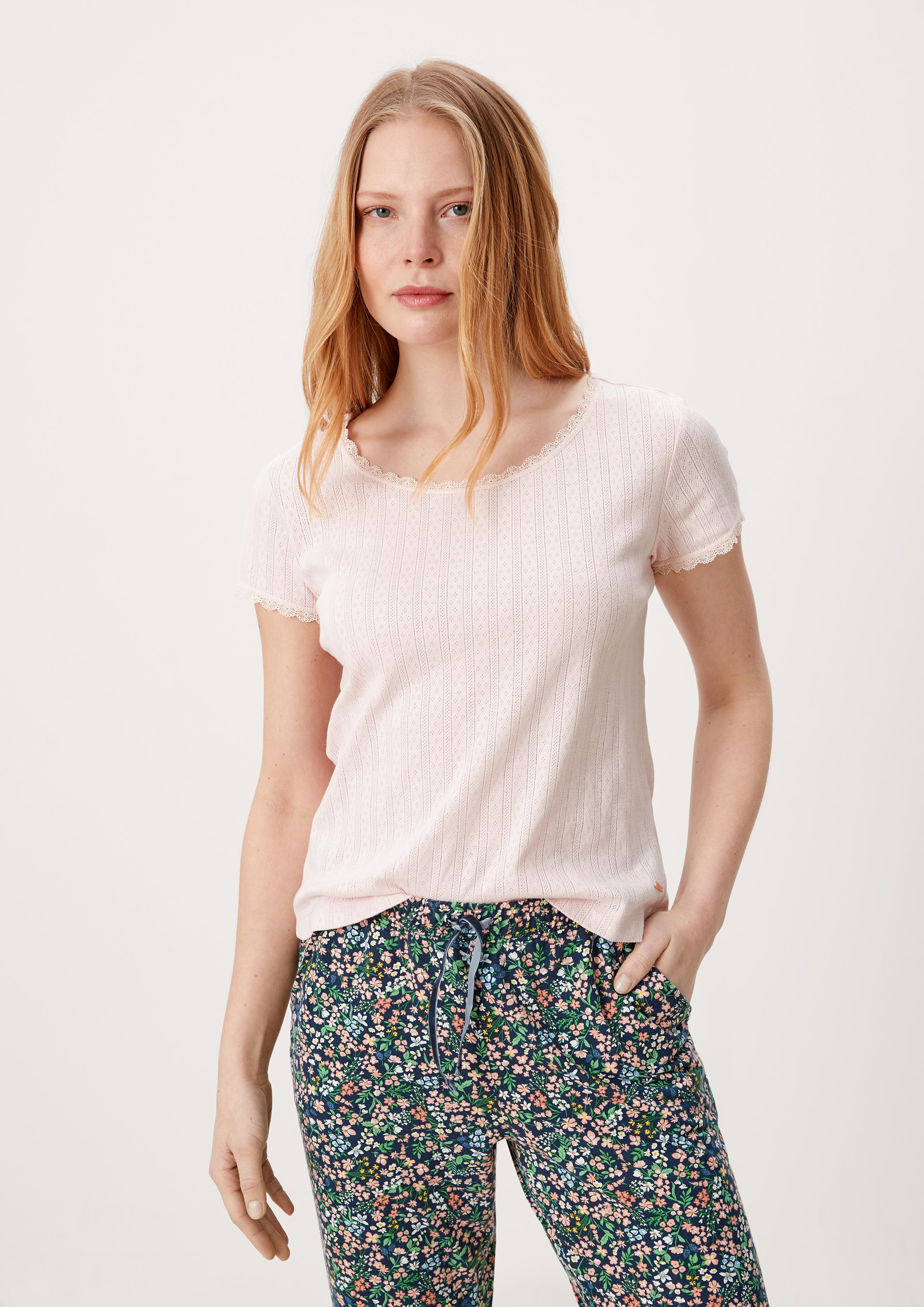 Pyjamaoberteil mit Pointellemuster  6006530-4110