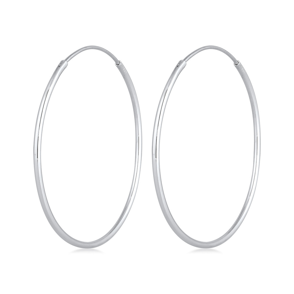 Elli Elli Boucles d'Oreilles Femmes Créoles Basique Classique en Argent Sterling 925 Boucles d'oreilles