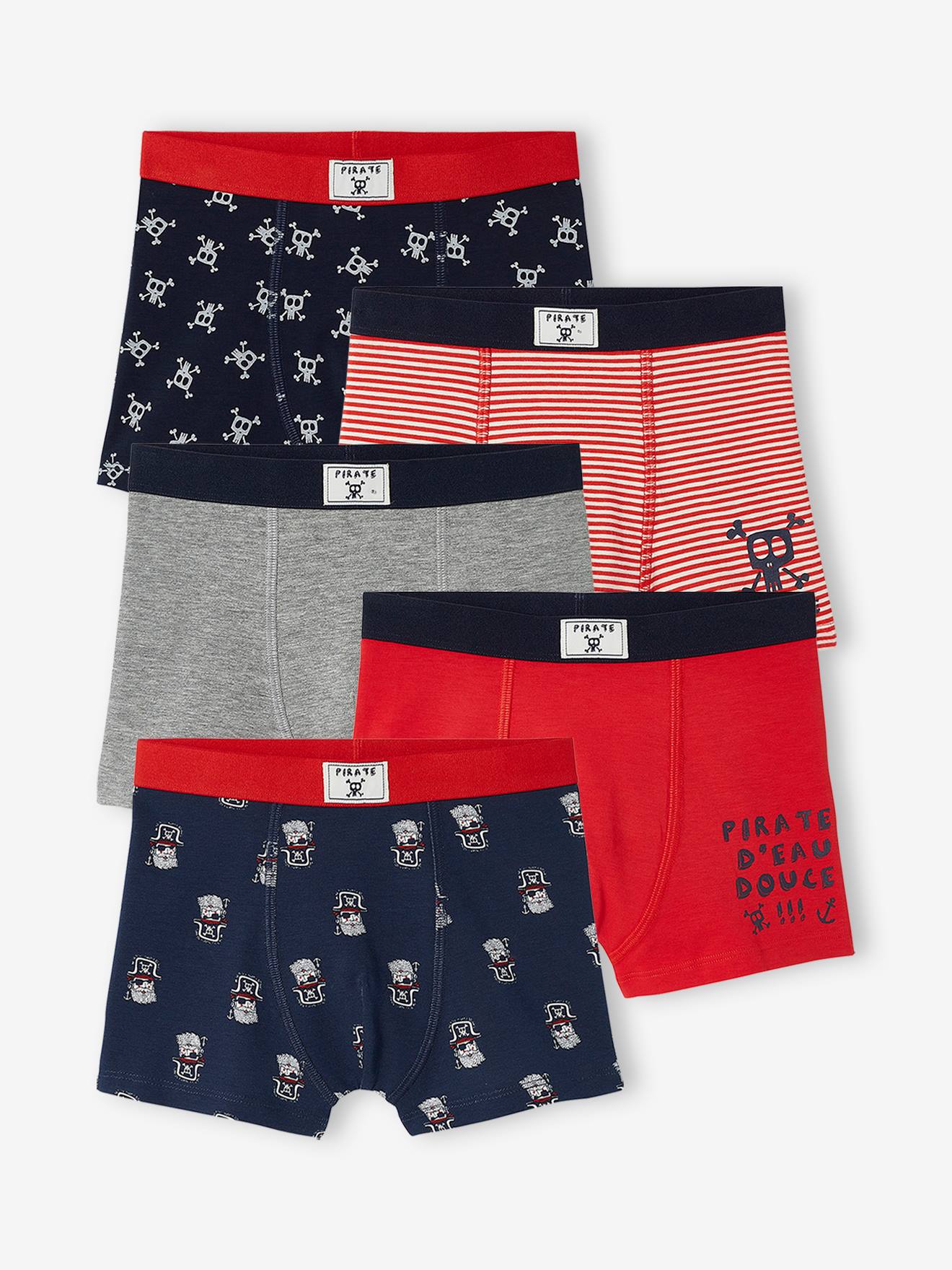 Lot de 5 boxers stretch 