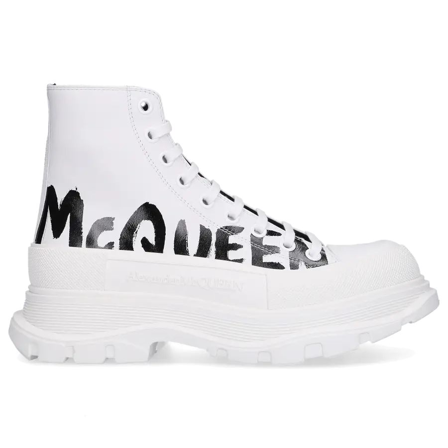 Alexander McQueen - Stiefeletten JOEY Nappaleder - weiß