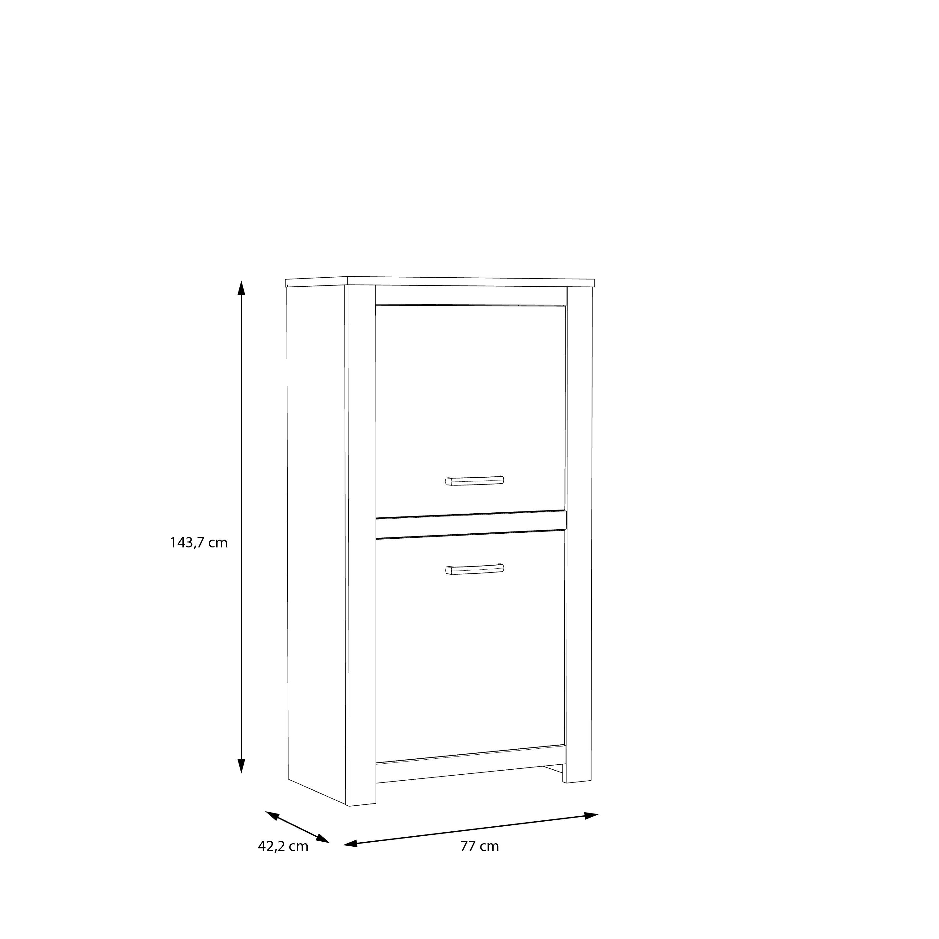 Stylefy Highboard Hanna (Highboard, Schrank), mit viel Stauraum, 2-türig, aus Holzwerkstoff, stehend