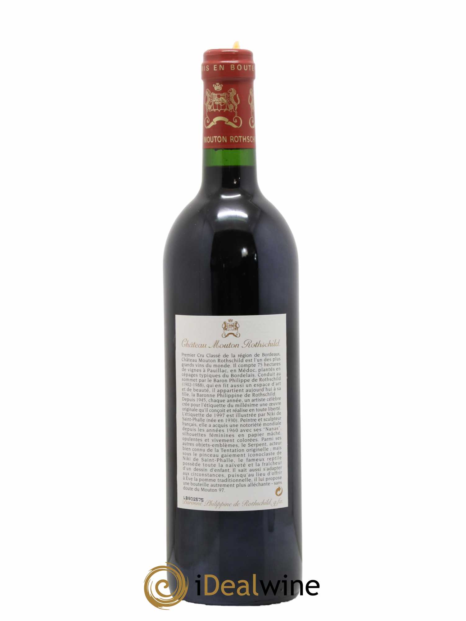 Château Mouton Rothschild 1er Grand Cru Classé  1997 - Lot de 1 Bouteille