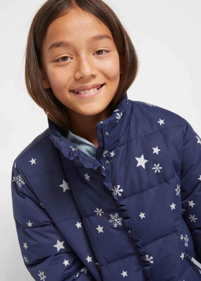 Mädchen Winterjacke mit Sternen Druck