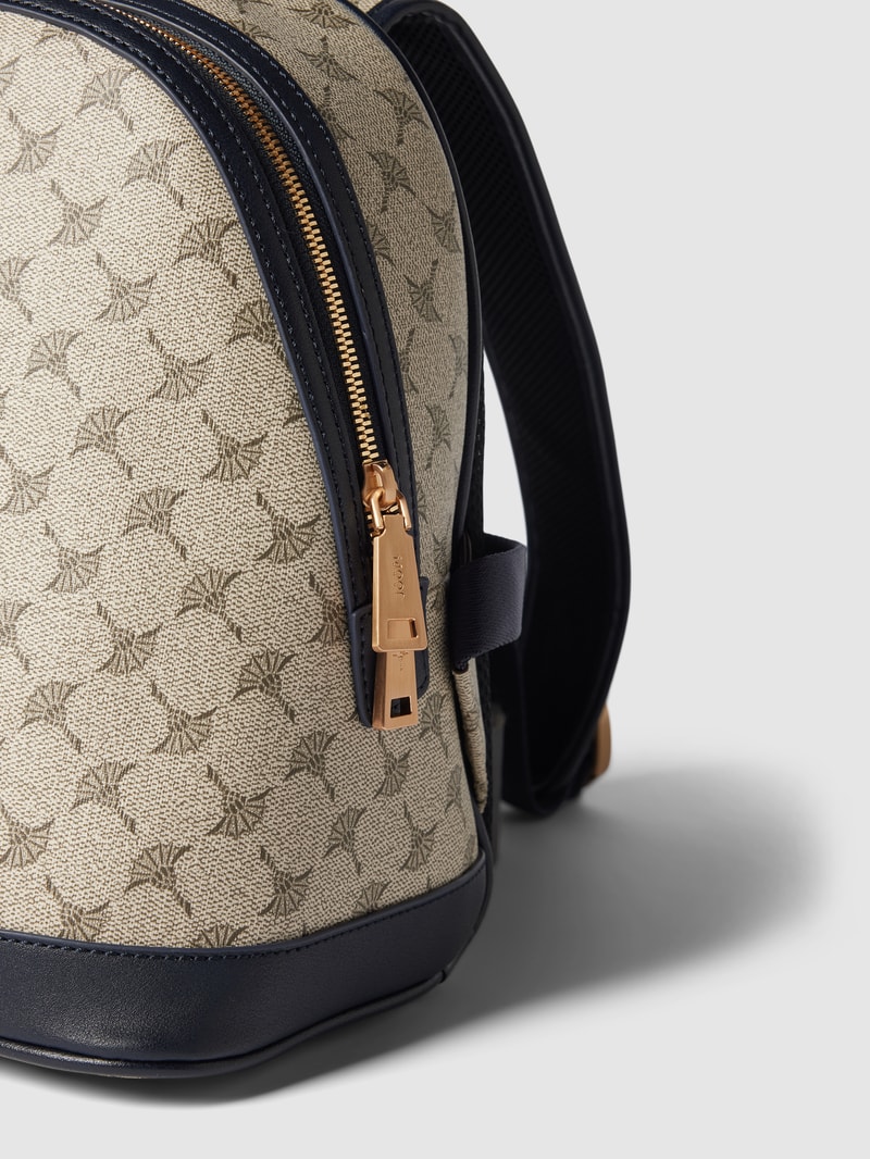 Rucksack mit Logo-Muster Modell 'ENRICA' in dunkelblau