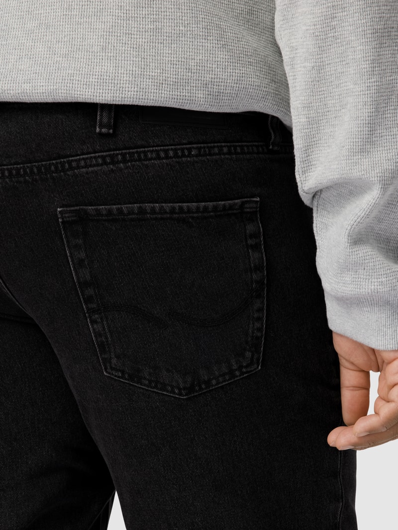 PLUS SIZE Jeans mit Label-Detail Modell 'MIKE' in anthrazit