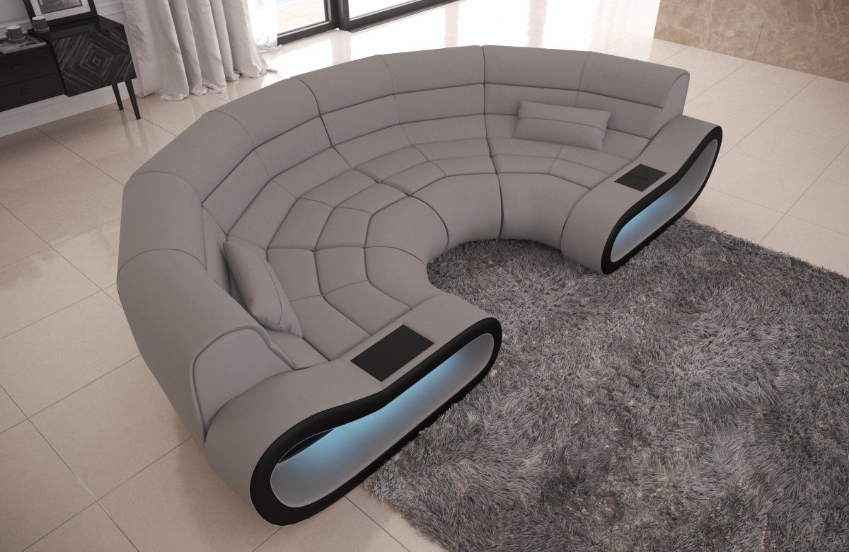 Sofa Dreams Ecksofa Bigsofa Couch Polster Sofa Stoff Concept Stoffsofa, Designersofa mit ergonomischer Rückenlehne