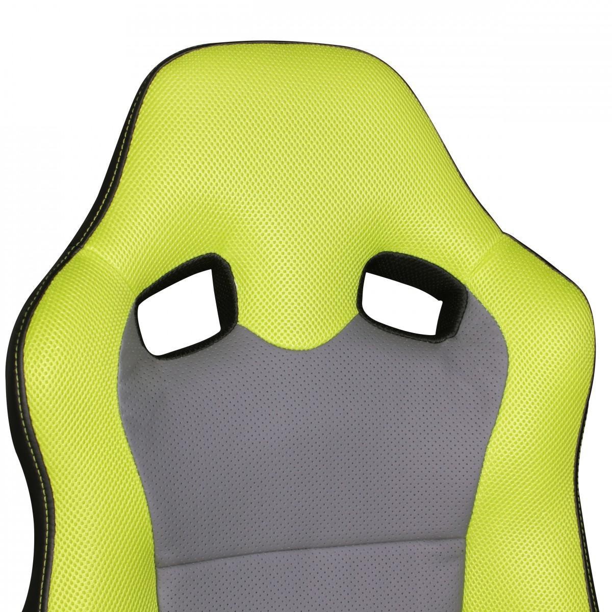 Amstyle Kinderdrehstuhl SPEEDY Jugendstuhl Kinderschreibtischstuhl Drehstuhl ergonomisch - grün/grau