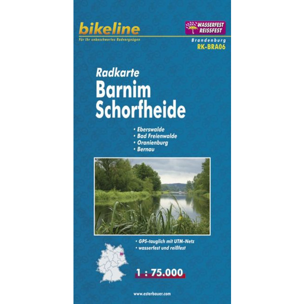 BIKELINE RK BARNIM, SCHORFHEIDE 1:75T - Fahrradkarte