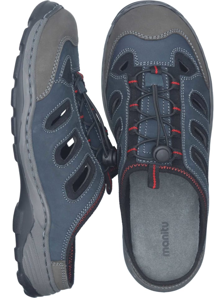 manitu Clogs ohne Absatz in blau günstig kaufen
