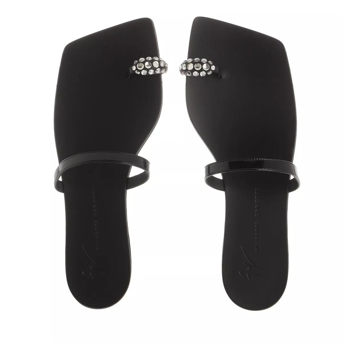 GIUSEPPE ZANOTTI Riemchen Sandalen schwarz Flip Flop