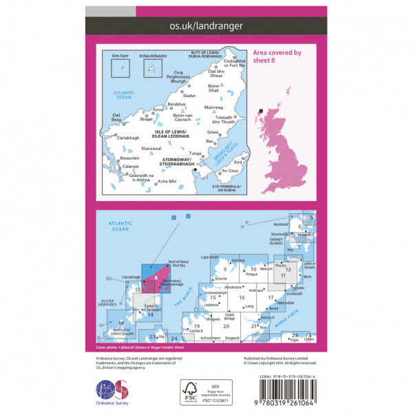 Ordnance Survey - Stornoway / North Lewis L008 - Wanderkarte