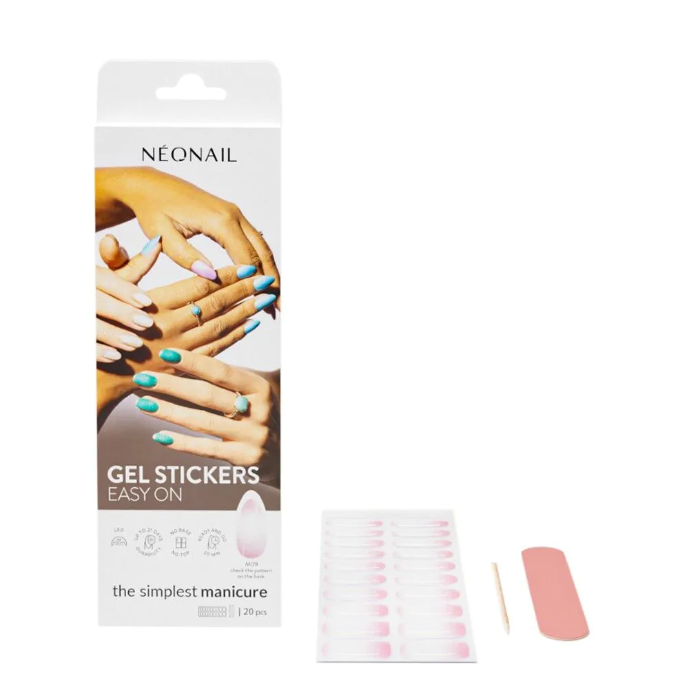 Adesivos de gel Neonail Easy On M09 Hybrid, 20 unidades