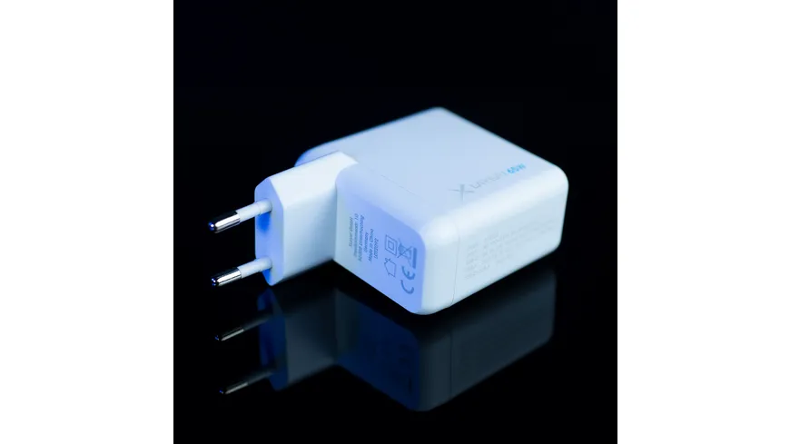 XLayer 65W Power Saver duales Ladegerät mit Strom-Stopp-Funktion White
