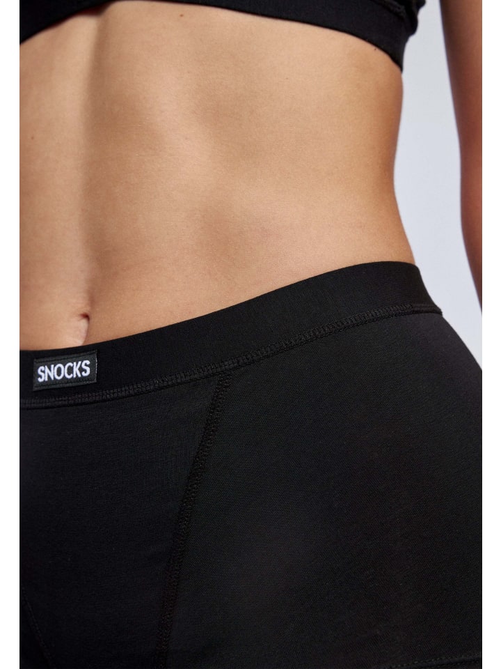 SNOCKS Retro Panties Damen 2 Stück in Schwarz günstig kaufen