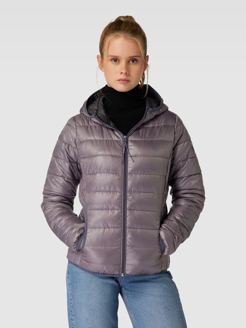 Steppjacke mit Kapuze in flieder