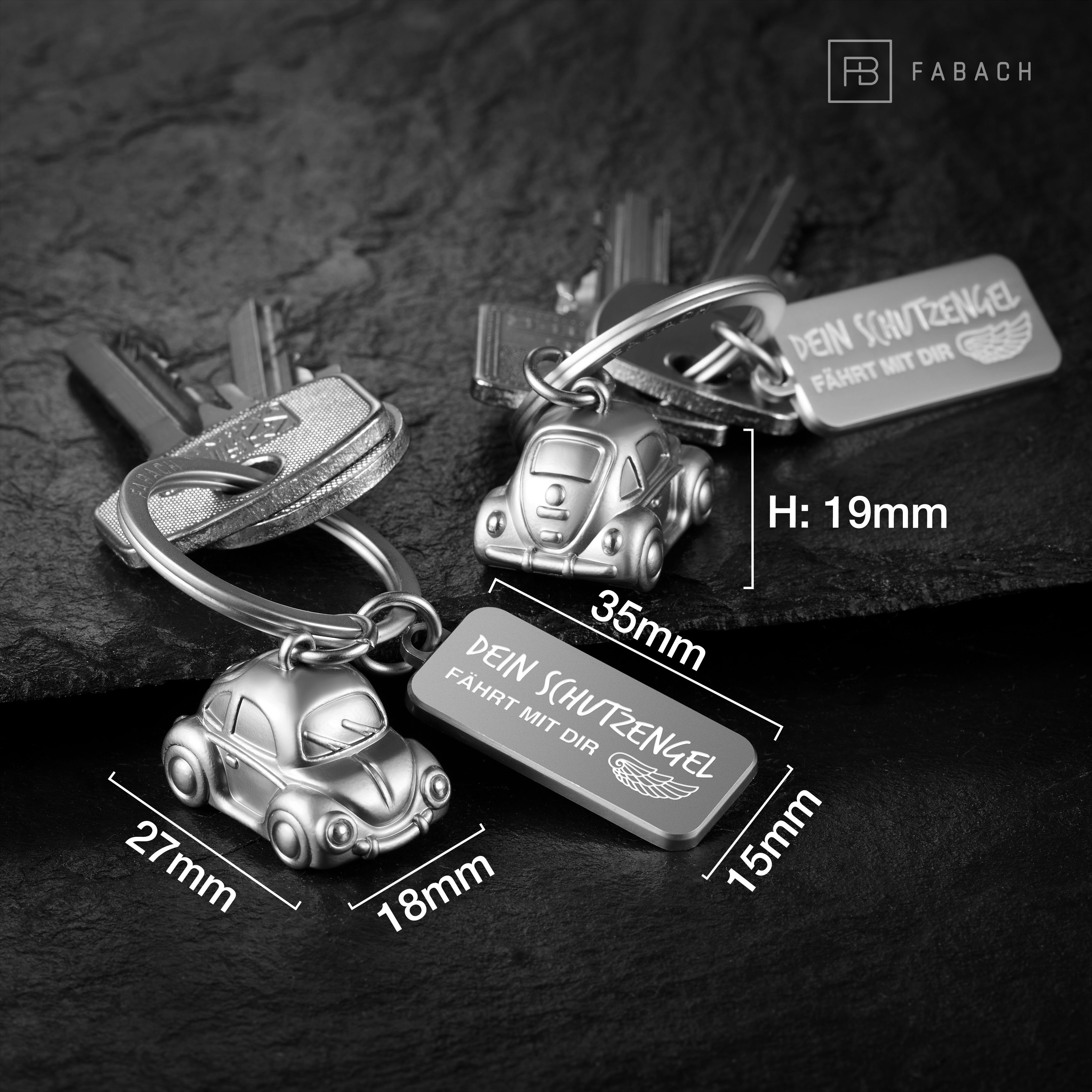 FABACH Schlüsselanhänger Miniatur Auto 